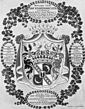 A Wenckheim család grófi címere (1802)